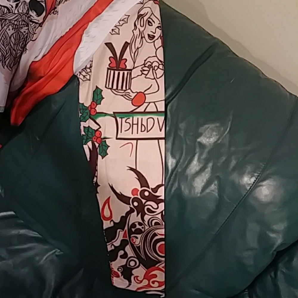 Long Sleeve Tattooed Santa Shirt... - Picture 4 of 7